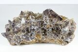 Calcite Crystal Cluster with (Yttrofluorite) Fluorite - China #177702-6